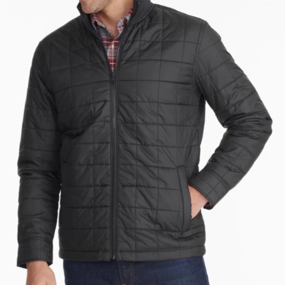 UNTUCKit  Mens Quilted Black Marsten Lightweight City Office Jacket - Sz-L